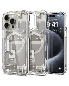 Чехол Spigen для iPhone 15 Pro - Ultra Hybrid Zero One (MagFit) - Серый/Разноцветный - ACS07216