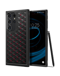 Чехол Spigen для Galaxy S24 Ultra - Cryo Armor - Черный/Красный - ACS07291