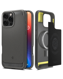 Чехол Spigen для iPhone 16 Pro Max - Rugged Armor MagSafe - Серый - ACS07987