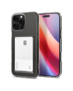 Чехол-картхолдер Spigen для iPhone 16 Pro Max - Crystal Slot - Прозрачный - ACS08011