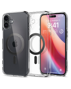 Чехол Spigen для iPhone 16 Plus - Ultra Hybrid MagSafe - Прозрачный Карбон - ACS08077