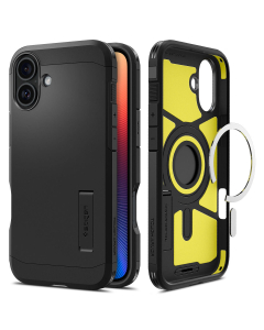 Чехол Spigen для iPhone 16 Plus - Tough Armor MagSafe - Черный - ACS08085