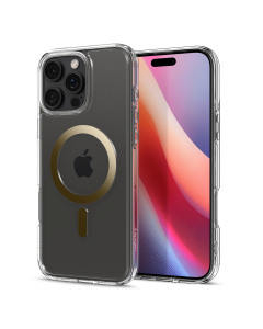 Чехол Spigen для iPhone 16 Pro - Ultra Hybrid MagSafe - Прозрачный Золотой - ACS08132