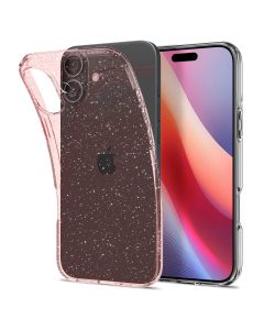Чехол Spigen для iPhone 16 - Liquid Crystal Glitter - Розовый Блестки - ACS08193