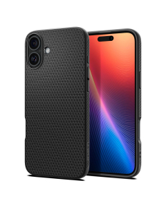 Чехол Spigen для iPhone 16 - Liquid Air - Черный Матовый - ACS08194