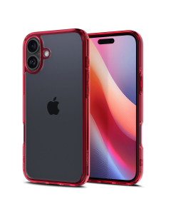 Чехол Spigen для iPhone 16 - Ultra Hybrid - Прозрачный Красный - ACS08203
