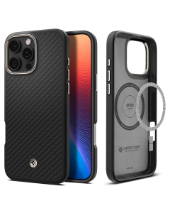 Чехол Spigen для iPhone 16 Pro Max - Enzo Aramid - Черный Карбон - ACS08501