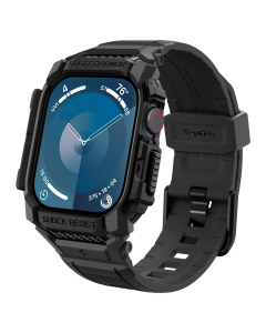 Чехол с ремешком Spigen для Apple Watch 10 (42 mm) - Rugged Armor Pro - Черный Матовый - ACS08591