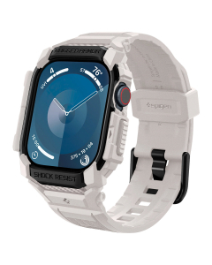 Чехол с ремешком Spigen для Apple Watch 10 (42 mm) - Rugged Armor Pro - Бежевый - ACS08593