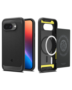 Чехол Spigen для Google Pixel 9a - Rugged Armor MagSafe - Матовый чёрный - ACS09041