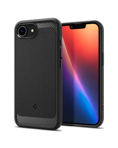 Чехол Spigen для iPhone 16e - Rugged Armor MagSafe - Матовый чёрный - ACS09152