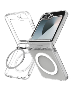 Чехол Spigen для Galaxy Z Flip7 FE / Flip 6 - Ultra Hybrid Pro (MagSafe) - Прозрачный/Белый - ACS09806