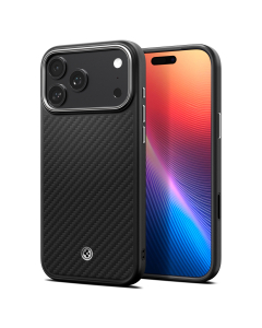 Чехол Spigen для iPhone 17 Pro - Enzo Aramid T - Черный/Серебристый - ACS09958