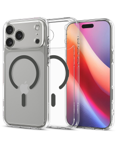 Чехол Spigen для iPhone 17 Pro - Ultra Hybrid (MagSafe) - Прозрачный/Темно-серый - ACS10347