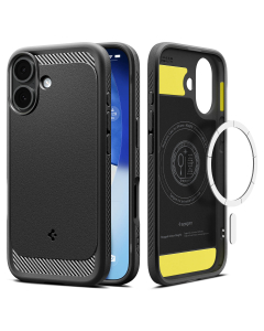 Чехол Spigen для iPhone 17 - Rugged Armor (MagSafe) - Черный - ACS10367