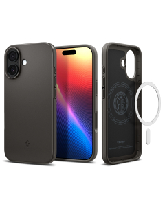 Чехол Spigen для iPhone 17 - Thin Fit (MagSafe) - Темно-серый - ACS10375