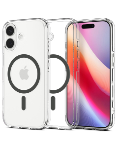 Чехол Spigen для iPhone 17 - Ultra Hybrid (MagSafe) - Прозрачный/Темно-серый - ACS10381