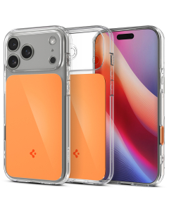 Чехол Spigen для iPhone 17 Pro - Ultra Hybrid T (MagSafe) - Прозрачный/Оранжевый - ACS10477