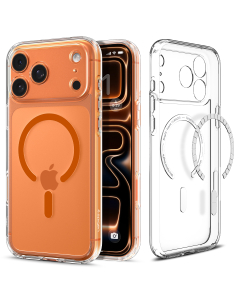 Чехол Spigen для iPhone 17 Pro Max - Ultra Hybrid (MagSafe) - Прозрачный/Оранжевый - ACS11109