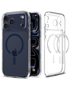 Чехол Spigen для iPhone 17 Pro - Ultra Hybrid (MagSafe) - Прозрачный/Темно-синий - ACS11111