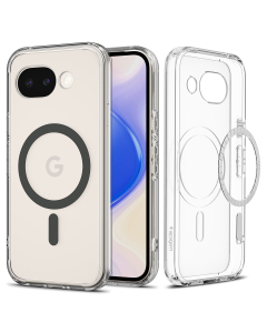 Чехол Spigen для Google Pixel 10a - Ultra Hybrid (MagSafe) - Прозрачный/Серый - ACS11277