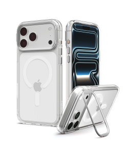 Чехол Spigen для iPhone 18 Pro Max/17 Pro Max - Ultra Hybrid Optik S (MagSafe) - Прозрачный/Серебристый - ACS11908