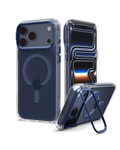 Чехол Spigen для iPhone 18 Pro Max/17 Pro Max - Ultra Hybrid Optik S (MagSafe) - Прозрачный/Синий - ACS11909
