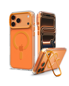 Чехол Spigen для iPhone 18 Pro Max/17 Pro Max - Ultra Hybrid Optik S (MagSafe) - Прозрачный/Оранжевый - ACS11910