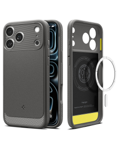 Чехол Spigen для iPhone 18 Pro Max/17 Pro Max - Rugged Armor (MagSafe) - Серый - ACS12110