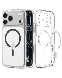 Чехол Spigen для iPhone 18 Pro Max/17 Pro Max - Ultra Hybrid (MagSafe) - Прозрачный/Серый - ACS12119