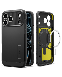 Чехол Spigen для iPhone 18 Pro Max/17 Pro Max - Tough Armor T (MagSafe) - Черный - ACS12136
