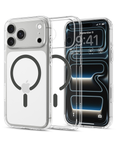Чехол Spigen для iPhone 18 Pro/17 Pro - Ultra Hybrid (MagSafe) - Прозрачный/Серый - ACS12156