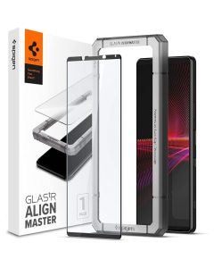 Защитное стекло Spigen для Sony Xperia 1 III - GLAS.tR Align Master - Черный - 1 шт - AGL02893