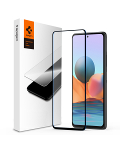 Защитное стекло Spigen для Redmi Note 10 Pro - GLAS.tR Full Cover - Черный - 1 шт - AGL02946