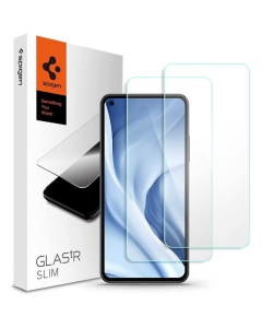 Защитное стекло Spigen для Xiaomi Mi 11 Lite - GLAS.tR Slim - Прозрачный - 2 шт - AGL03048