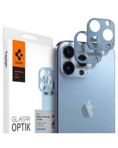 Защитное стекло для камеры Spigen для iPhone 13 Pro Max / 13 Pro - Optik Lens Protector V2 - Голубой - 2 шт - AGL04032