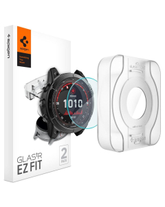Защитное стекло Spigen для Garmin Fenix 7X - EZ FIT GLAS.tR - 2 шт - Прозрачный - AGL04633