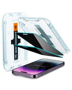 Защитное стекло Spigen для iPhone 14 Pro Max - EZ FIT GLAS.tR Privacy - Затемненный - 2 шт - AGL05203