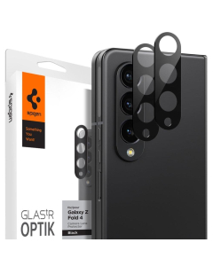Защитное стекло для камеры Spigen для Galaxy Z Fold 4 - Optik Lens Protector - Черный - 2 шт - AGL05428