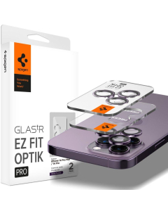 Защитное стекло для камеры Spigen для iPhone 15 Pro / 15 Pro Max / 14 Pro / 14 Pro Max - GLAS.tR EZ Fit Optik Pro - 2 шт - Фиолетовый - AGL05597