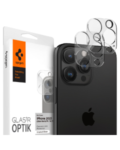 Защитное стекло для камеры Spigen для iPhone 15 Pro / 15 Pro Max / 14 Pro / 14 Pro Max/14 Pro/14 Pro Max - Glas.tR EZ Fit Optik - Прозрачный - 2 шт - AGL05761