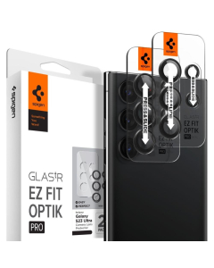 Защитное стекло для камеры Spigen для Galaxy S23 Ultra - GLAS.tR EZ Fit Optik Pro - 2 шт - Черный - AGL05950