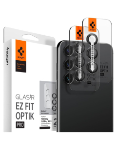 Защитное стекло для камеры Spigen для Galaxy S23 Plus / S23 - GLAS.tR EZ Fit Optik Pro - 2 шт - Черный - AGL05962