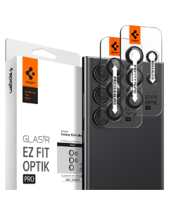 Защитное стекло для камеры Spigen для Galaxy S24 Ultra - Glas.tR EZ Fit Optik Pro - Черный - 2 шт - AGL07425