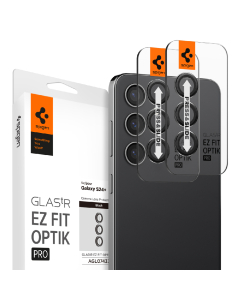 Защитное стекло для камеры Spigen для Galaxy S24 Plus - Glas.tR EZ Fit Optik Pro - Черный - 2 шт - AGL07433