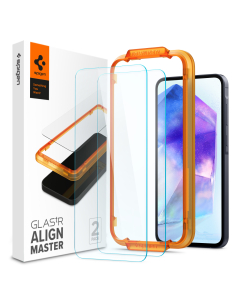 Защитное стекло Spigen для Galaxy A55 - Glas.tR AlignMaster - Прозрачный - 2 шт - AGL07775