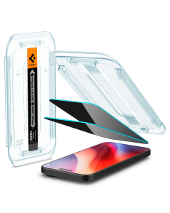 Защитное стекло Spigen для iPhone 16 Pro - Glas.tR EZ Fit - 2 шт - Антишпион - AGL07929