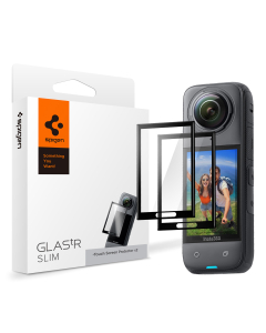 Защитное стекло Spigen для Insta 360 X4 - Glas.tR SLIM - Черный - 2 шт - AGL09309