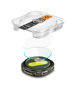 Защитное стекло Spigen для Galaxy Watch 8 (40 mm) - Glas.tR EZ Fit - 2 шт - Прозрачный - AGL09874