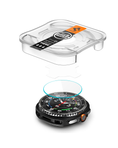 Защитное стекло Spigen для Galaxy Watch 8 Classic (46 mm) - Glas.tR EZ Fit - 2 шт - Прозрачный - AGL09877